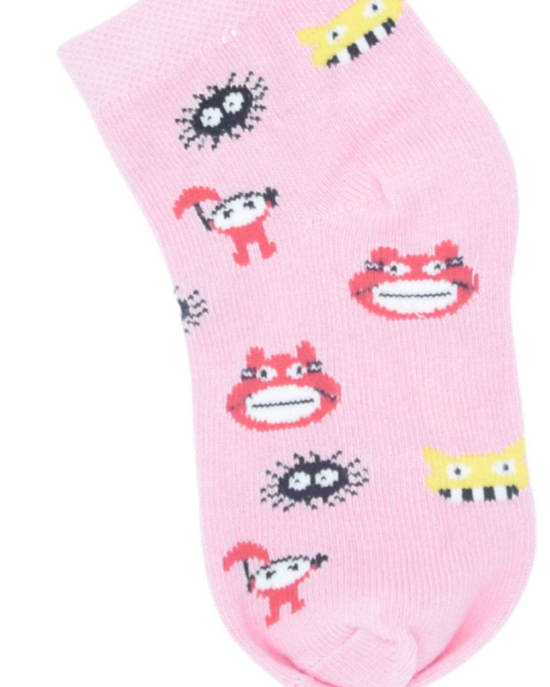 Kids Cartoon Character Ankle Socks – Pink | Soft Cotton Fun Wear hover