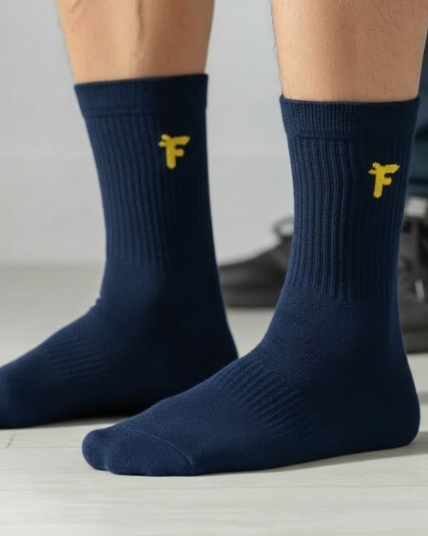 Premium Antimicrobial Cotton Crew Socks for Men hover