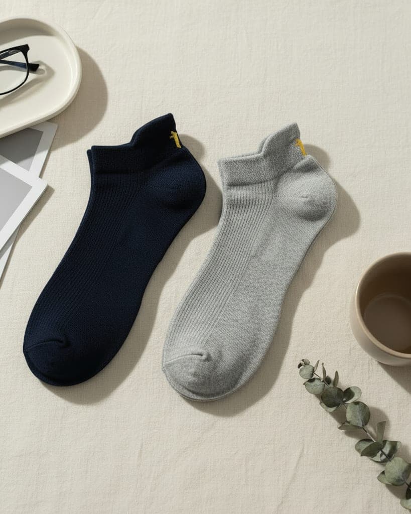 Antimicrobial Ankle Socks Pack of 2 – Breathable Odor-Resistant Everyday Comfort Socks