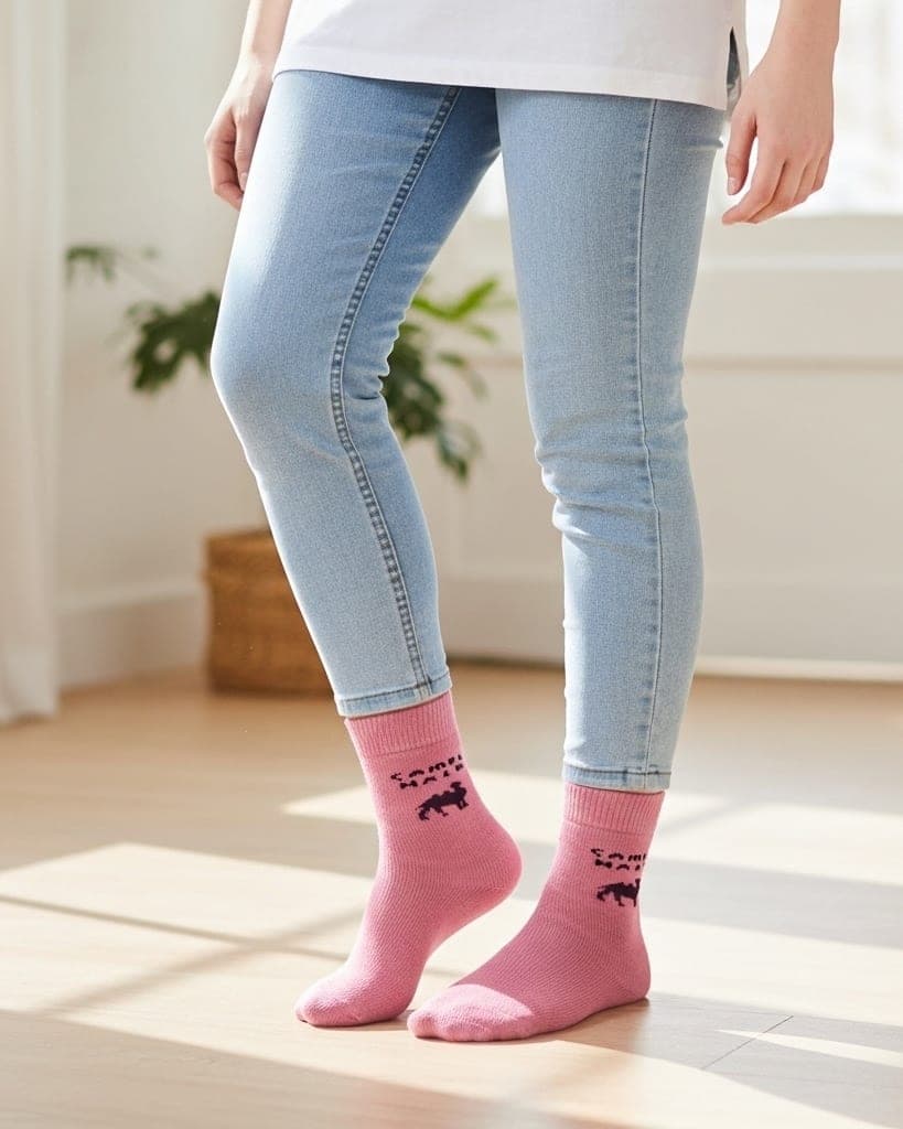 Pink Camel Woolen Socks for Women – Warm, Soft & Stylish Winter Comfort