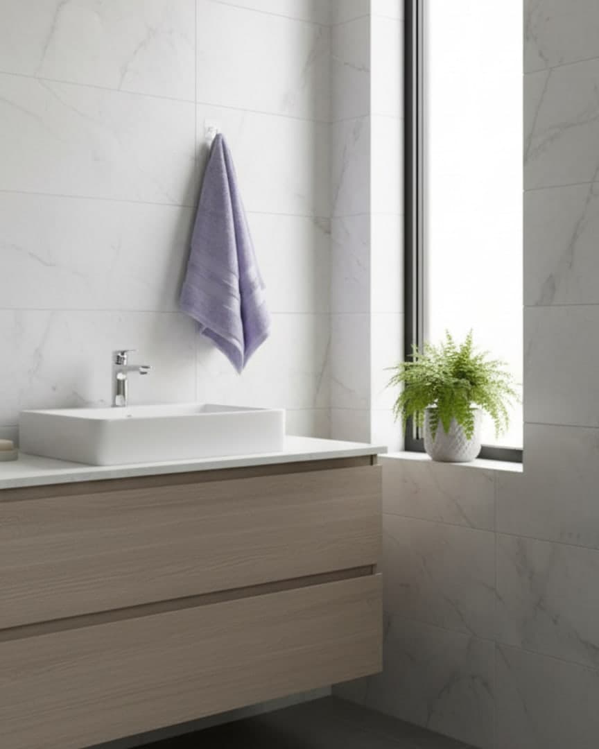 Plush & Absorbent Lilac Purple Hand Towel for Serene Modern Bathrooms1