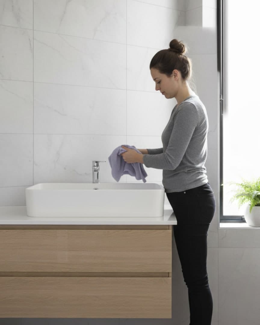 Plush & Absorbent Lilac Purple Hand Towel for Serene Modern Bathrooms1 hover