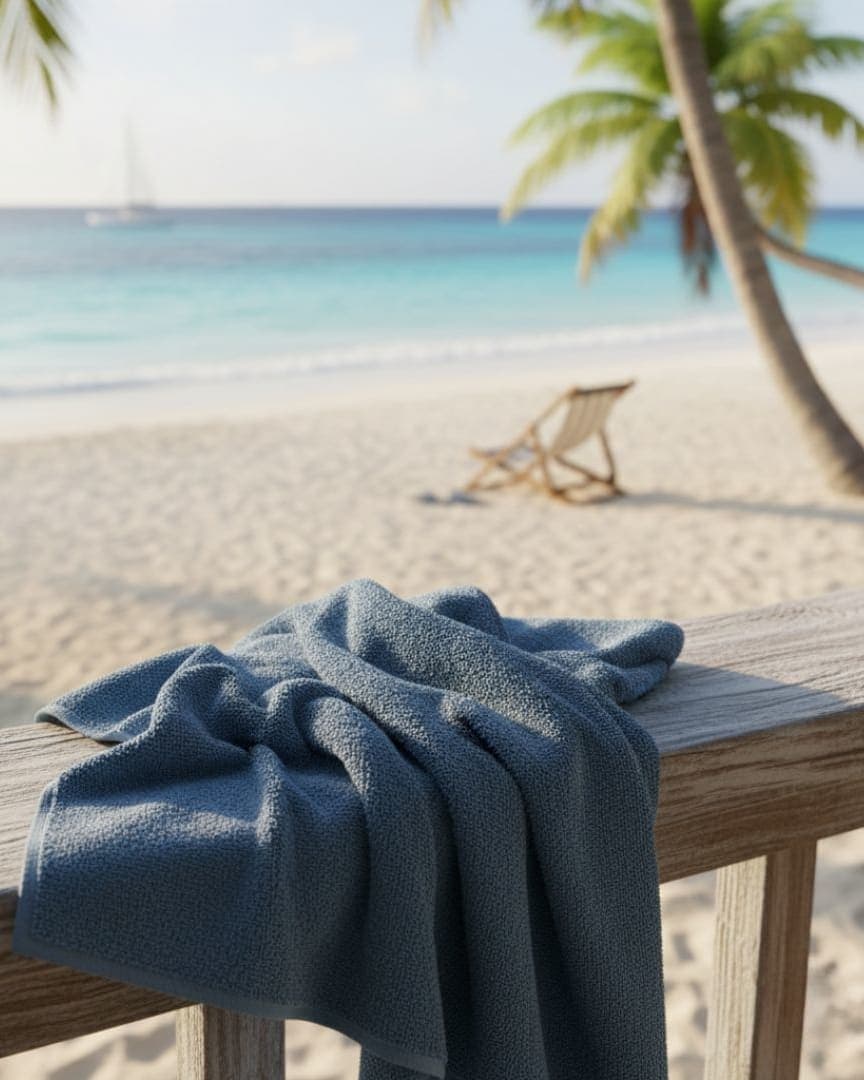 Quick Dry Premium Blue Bath Towel – 480 GSM, Large Size (132×75 cm) Soft & Super Absorbent hover