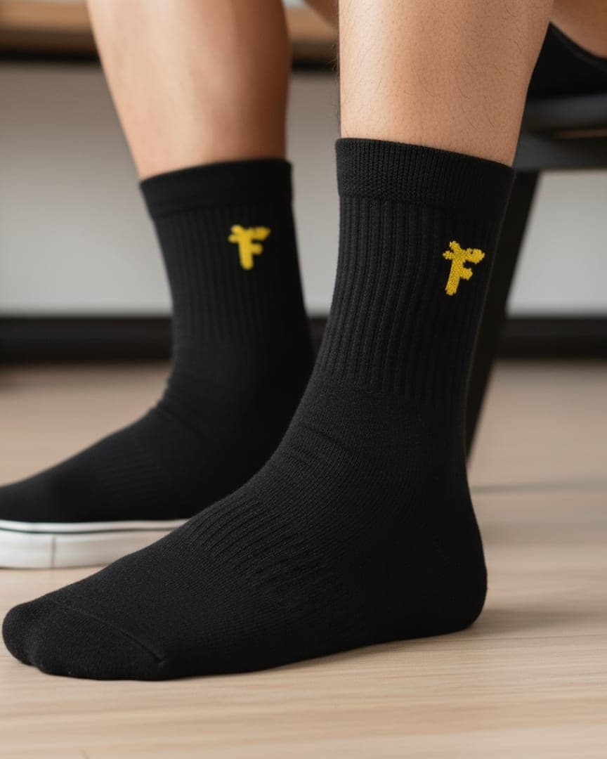 Premium Antimicrobial Cotton Crew Socks for Men hover