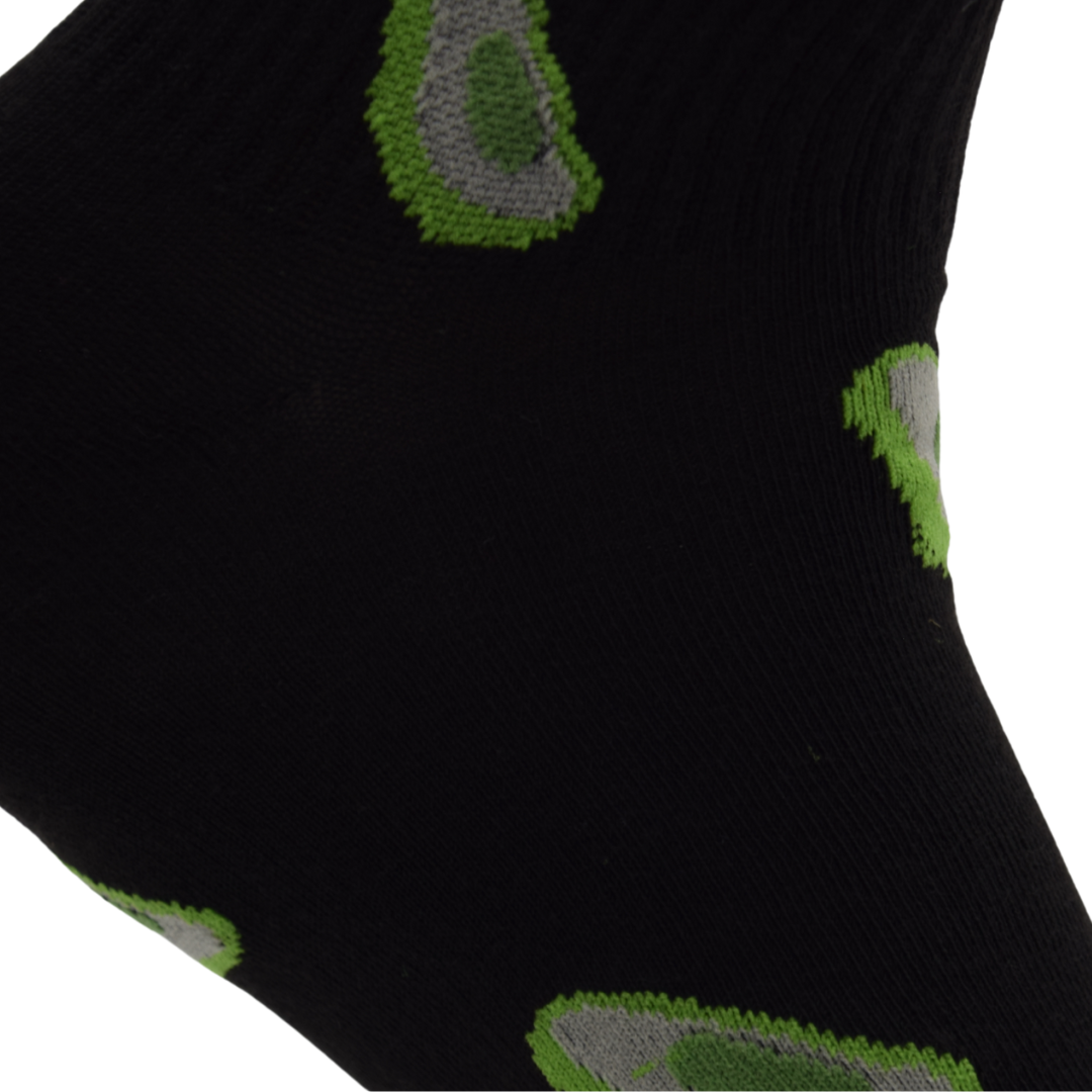 Black Avocado Ankle Socks – Stylish Fun Fruit Design