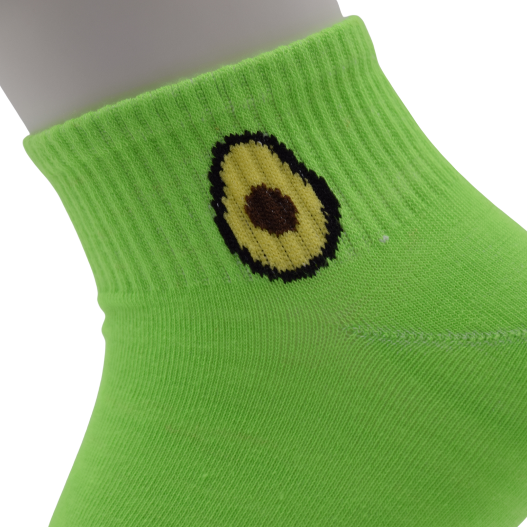 Bright Green Avocado Ankle Socks – Fun & Comfy Everyday Wear