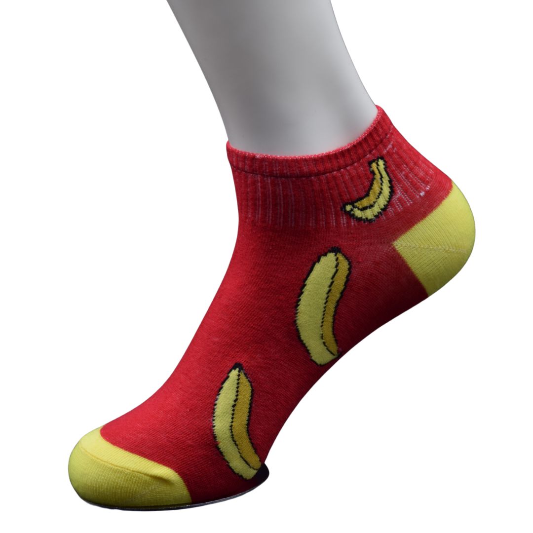Red Banana Design Ankle Socks – Fun & Playful Style