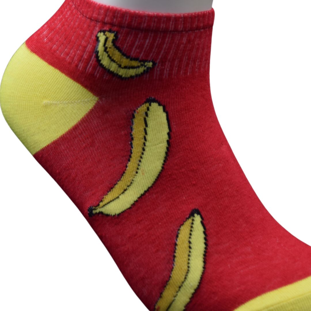 Red Banana Design Ankle Socks – Fun & Playful Style
