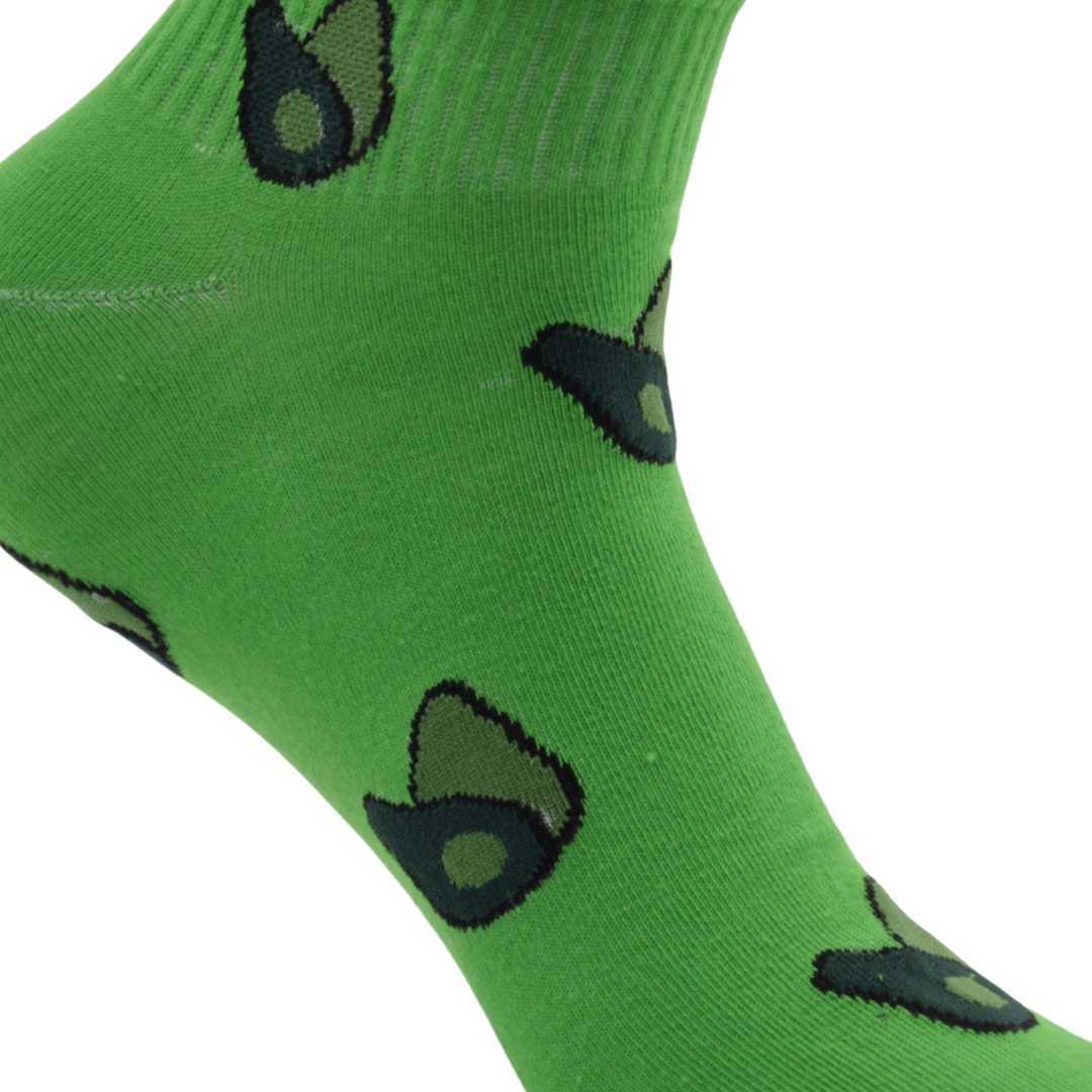 Green Avocado Ankle Socks – Fun & Comfy Fruit Design