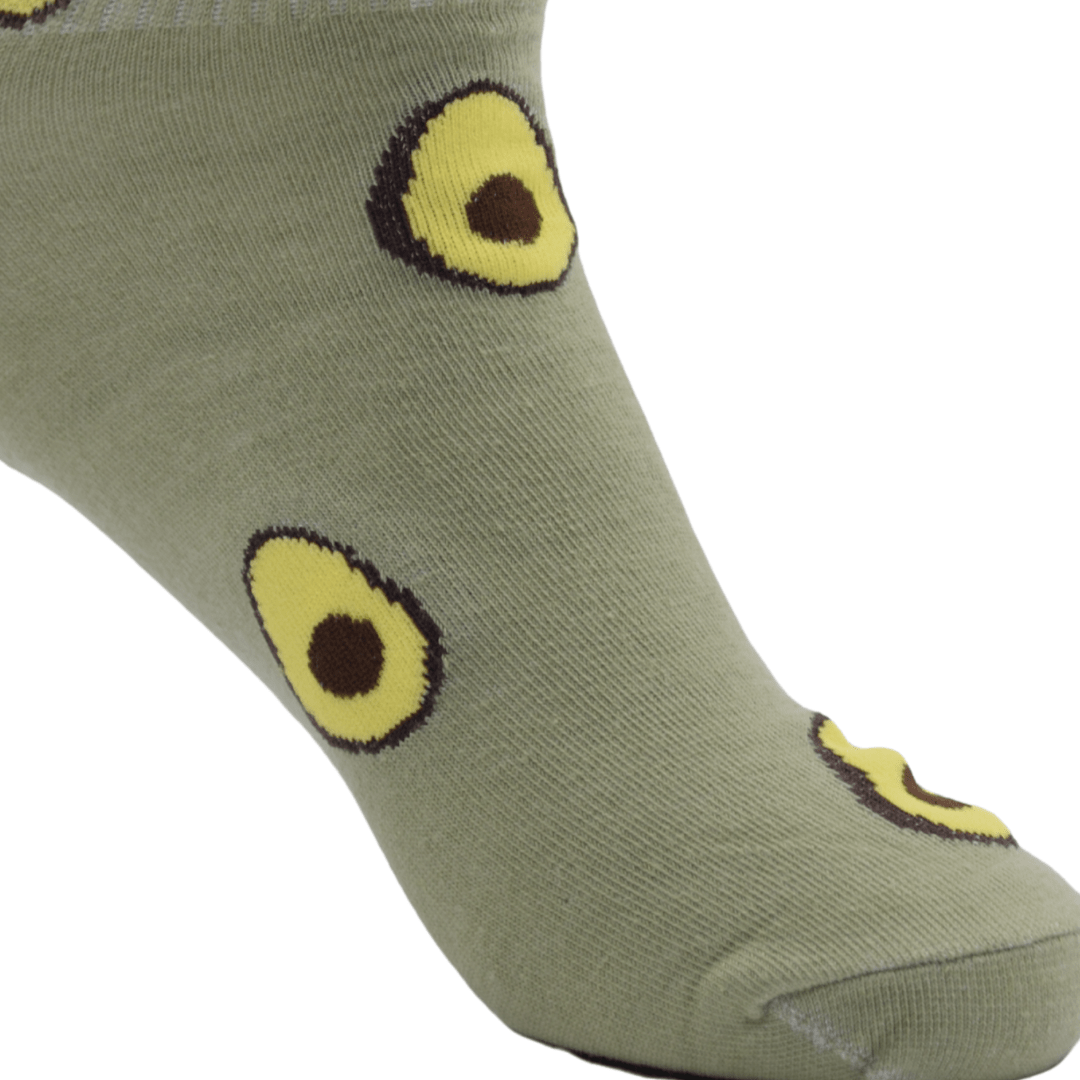 Green Avocado Ankle Socks – Fun & Playful Fruit Design