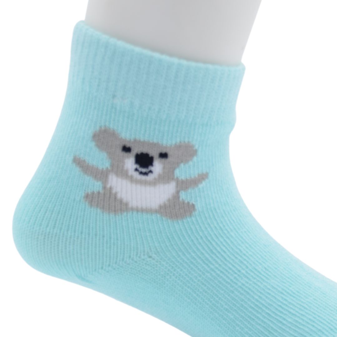 Baby Blue Teddy Bear Ankle Socks