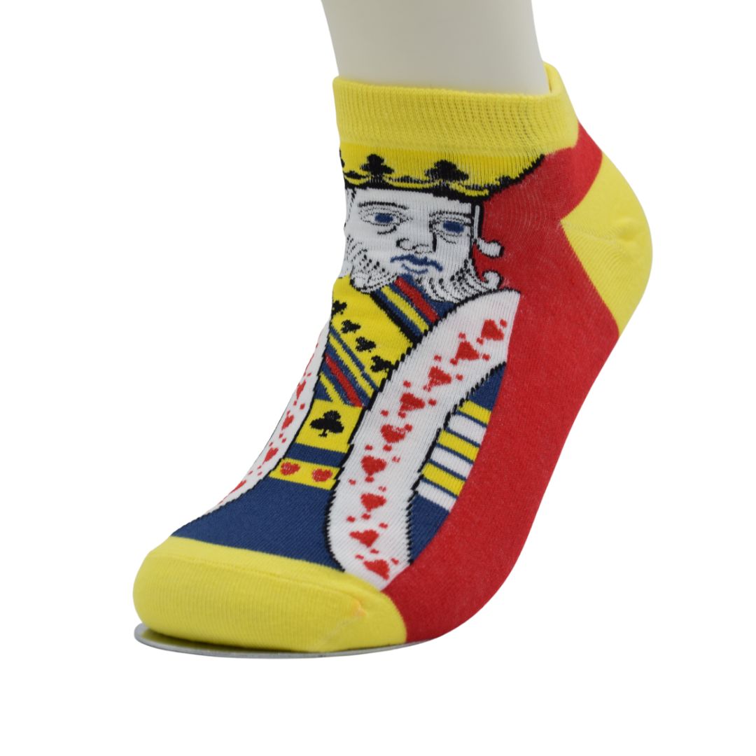 King of Cards Ankle Socks – Playful & Bold Style