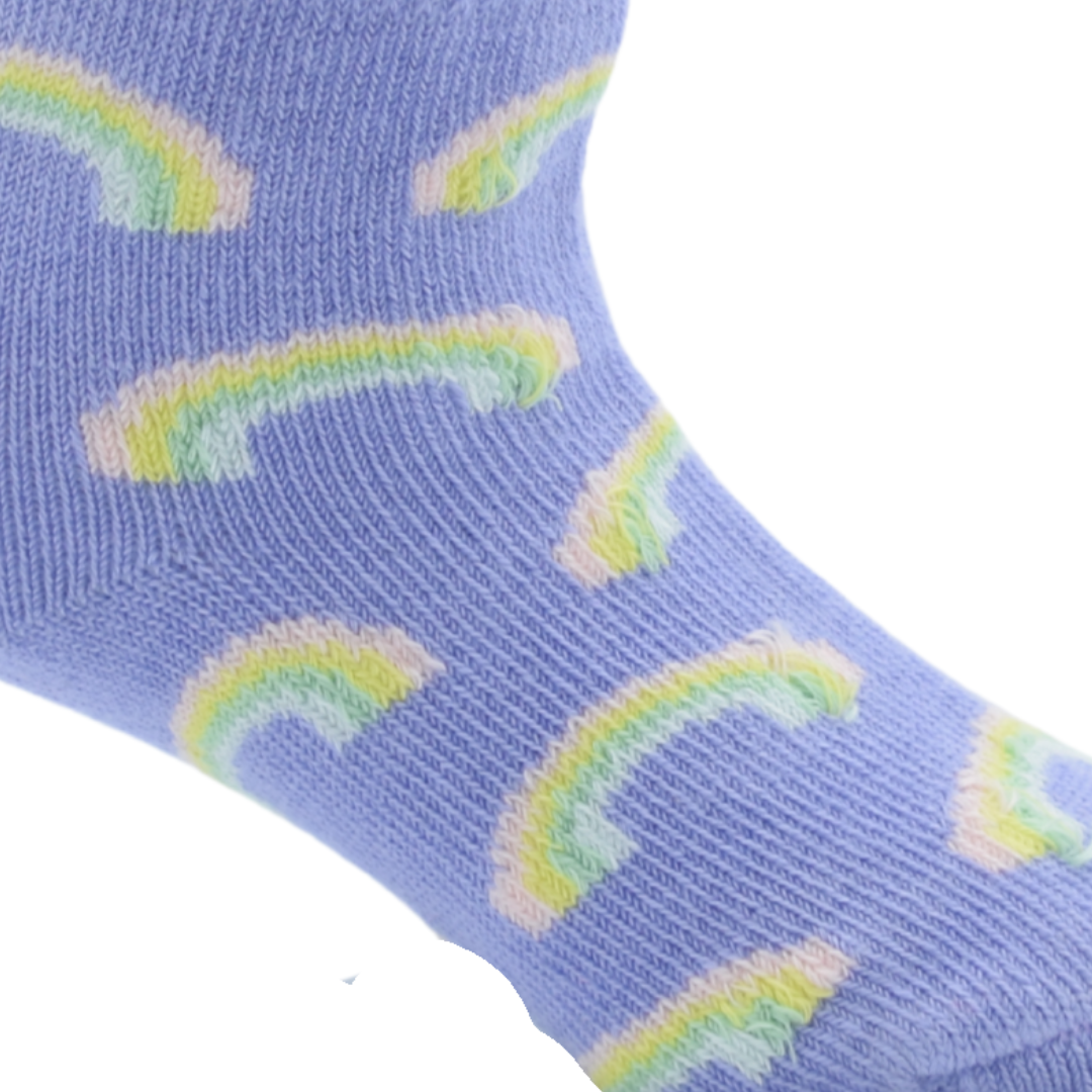 Kids’ Rainbow Pattern Socks – Lavender