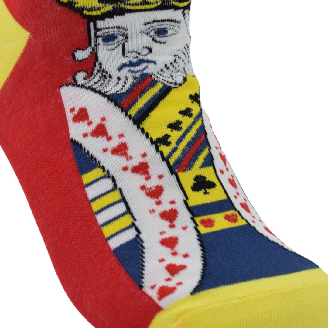 King of Cards Ankle Socks – Playful & Bold Style