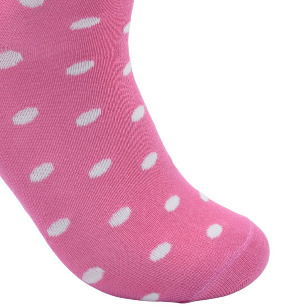 Pink Polka Dot Ankle Socks – Soft and Stylish Everyday Wear